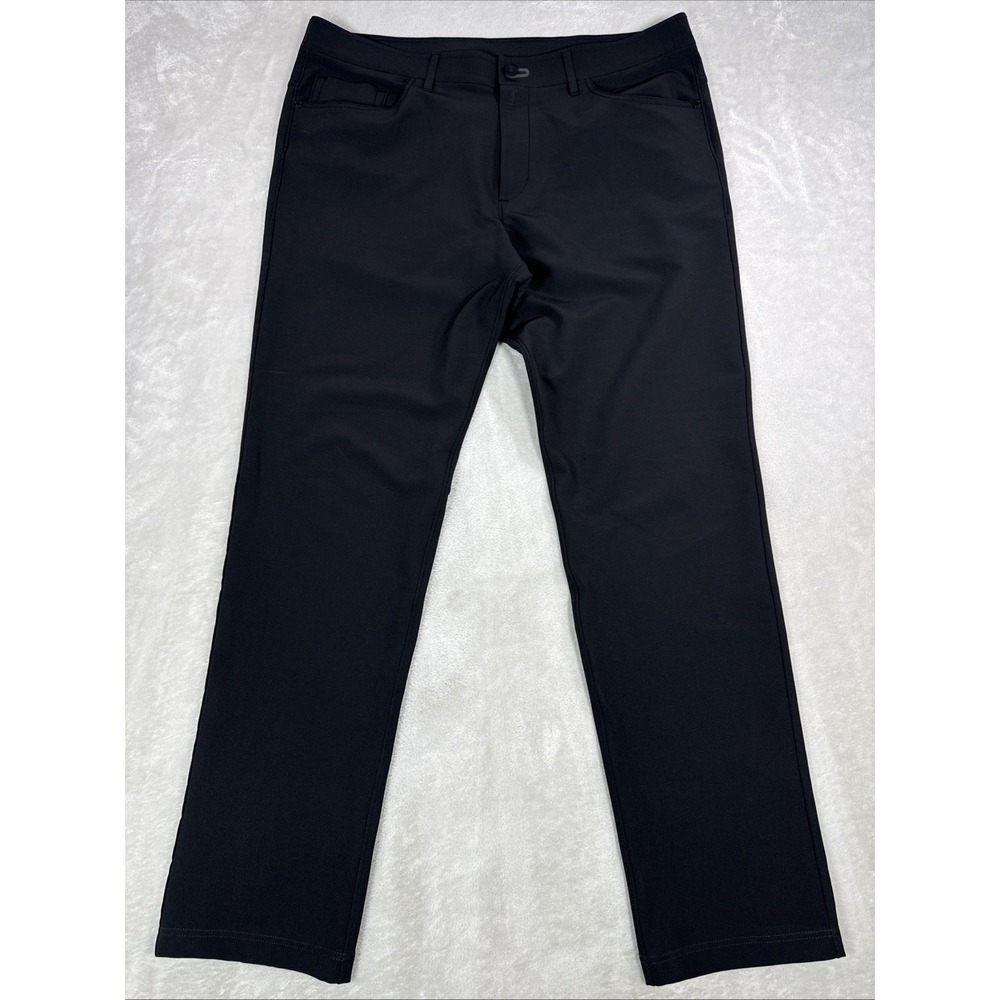 Public Rec Pant Mens 36X34 (fit 36X31) Straight Fit Golf Performance Chino Black